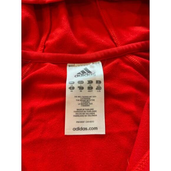 Adidas Climalite Long Sleeve Athletic Women's Hooded 1/4 Zip Jacket Size L - Picture 3 of 7